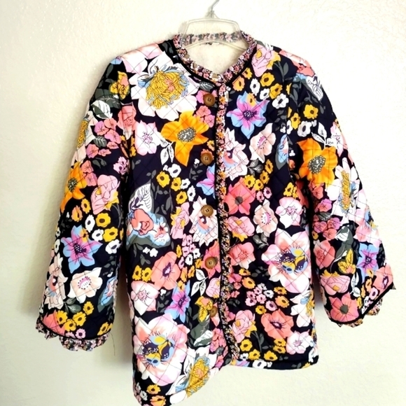 James ascher Sherpa Fleece Lined Ruffle Trim Kayla Jacket sz S - Picture 1 of 7